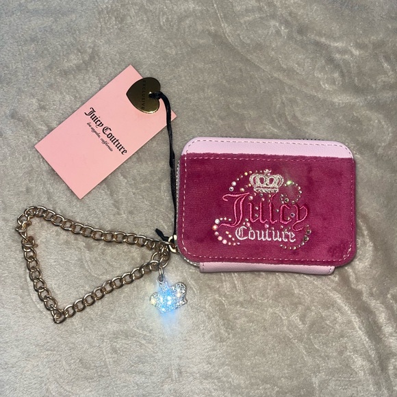 Juicy Couture Pink and Gold Chain Wallet - Picture 1 of 4
